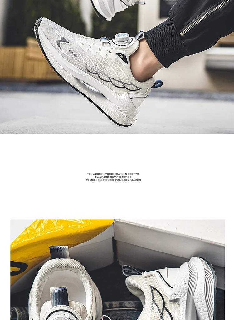 Summer Breathable Casual Sports Shoes for Men, New Fashion Trend, Versatile Breathable Mesh Swivel Buckle Running Shoes, Suitable for Daily Wear in Outdoor Sports