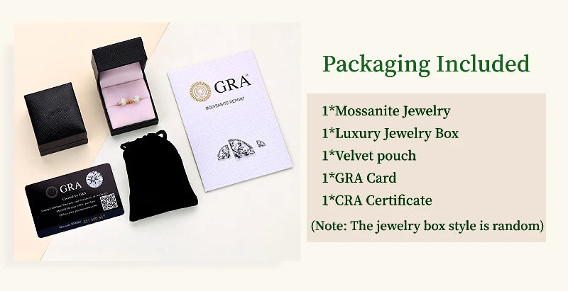 Gold Plated Silver 925 Real Moissanite Jewelry Set for Women 2.0ctw D Color Lab Diamond Stud Earrings Pendant Necklace Sets Gift