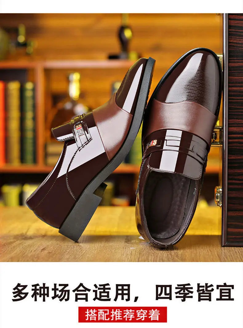 Fashion Business Dress Men Shoes Formal Slip on Dress Shoes Mens Oxfords Footwear High Quality Leather Shoes for Men Loafers