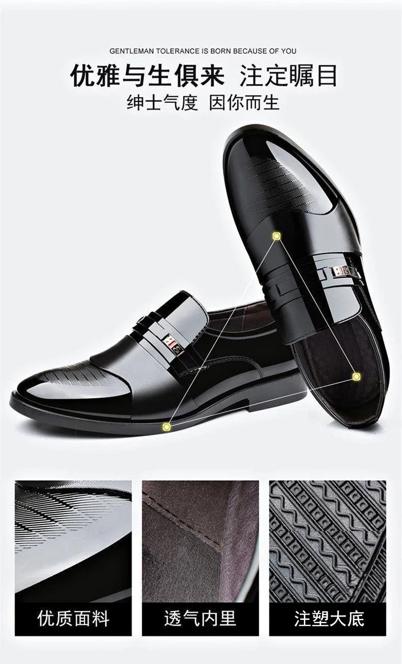 Fashion Business Dress Men Shoes Formal Slip on Dress Shoes Mens Oxfords Footwear High Quality Leather Shoes for Men Loafers