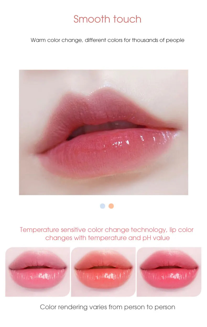 Jelly color-changing lipstick, warm and long-lasting, moisturizing and not easy to stick to the cup of flower lip balm