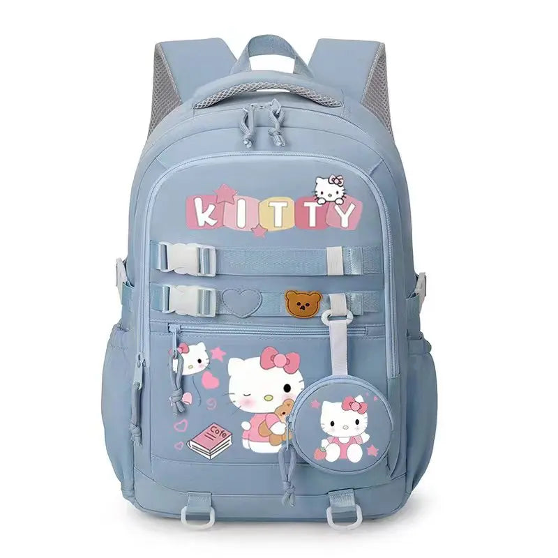Hello Kitty backpack women's casual backpack fashion ins middle school student Melody  Kuromi cinnamon dog school bag