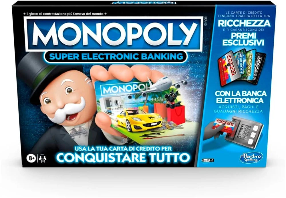 Hasbro Real Estate Tycoon Monopoly Super Electronic Bank Card Machine Monopoly Board Game Toys