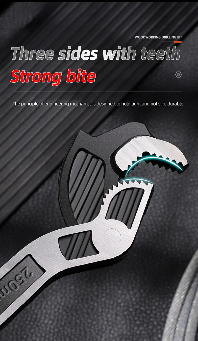 AIRAJ Universal Wrench Multi-Function Adjustable Wrench Fast Wrench CR-V Bathroom Pipe Wrench Plumber Multi Hand Tool