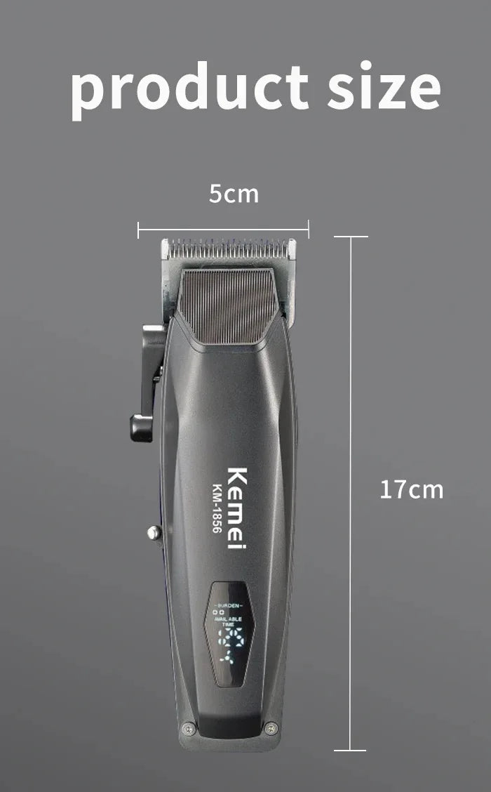 Kemei Professional Barber Hair Clippers USB Rechargeable Cordless Hair Trimmer Powerful Hair Cutting Grooming Machine for Men