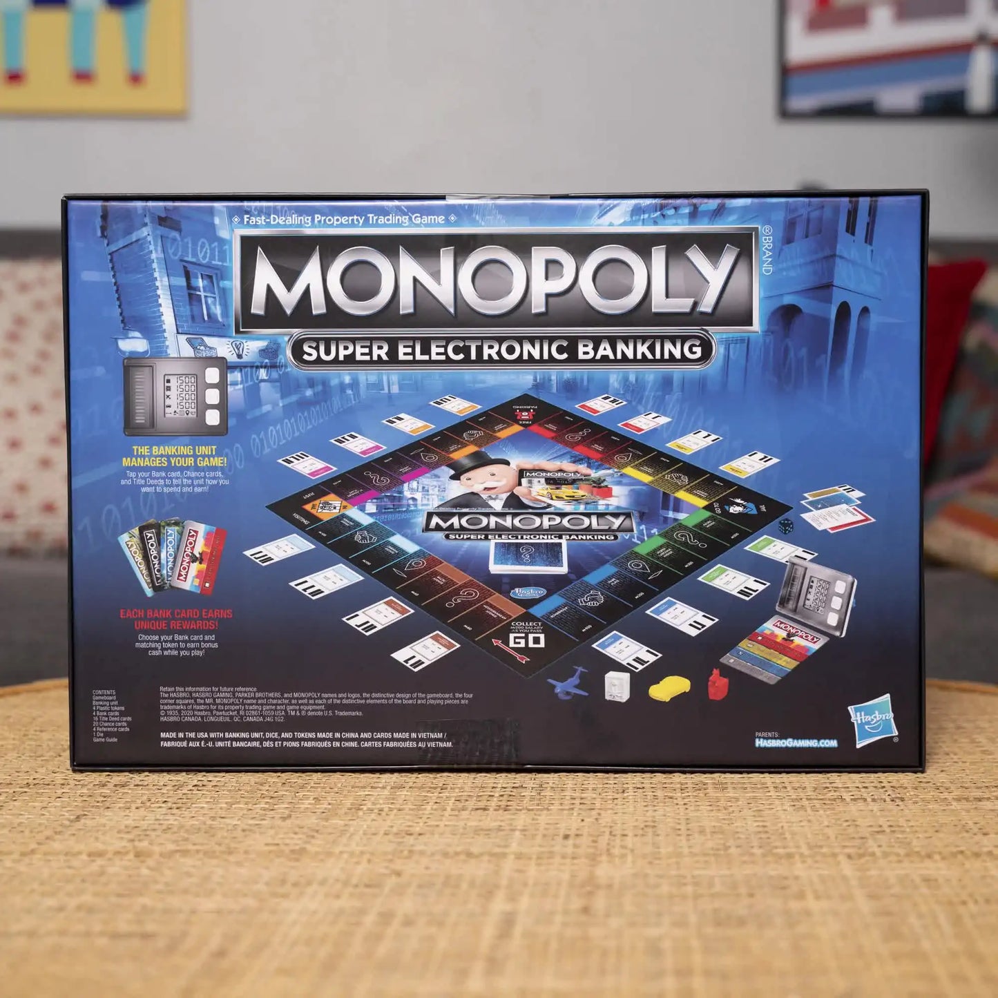 Hasbro Real Estate Tycoon Monopoly Super Electronic Bank Card Machine Monopoly Board Game Toys