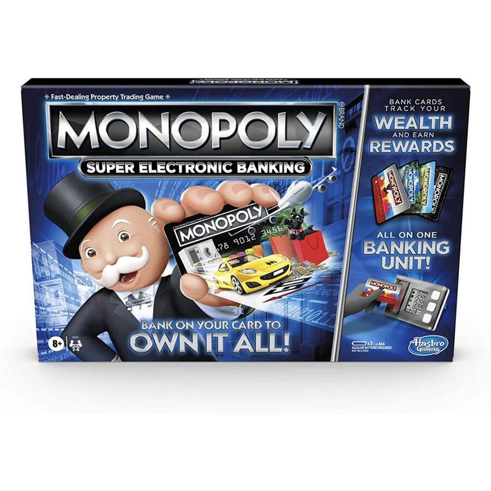 Hasbro Real Estate Tycoon Monopoly Super Electronic Bank Card Machine Monopoly Board Game Toys