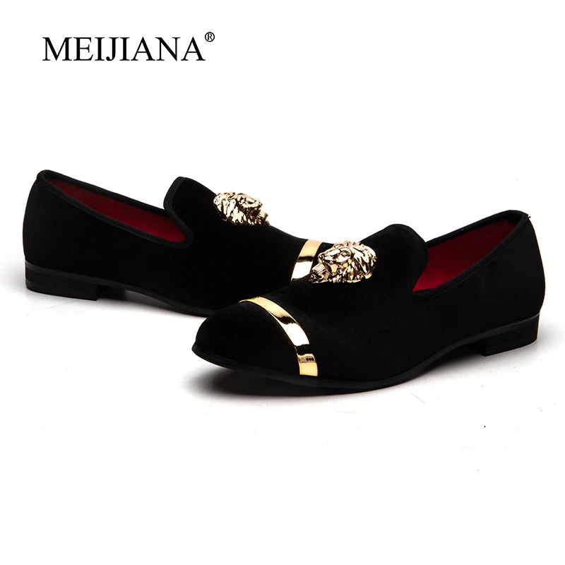 Men's Loafers Brand Suede Velvet Leather Shoes Vintage Slip-on Classic Casual Men Driving Shoes Wedding Male Dress Shoes 39-47