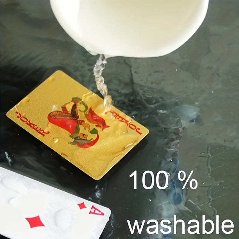 Black Gold Playing Card Game Card Waterproof Creative Magic Tools Chessboard Game Props For Home Holiday Classic Party Game