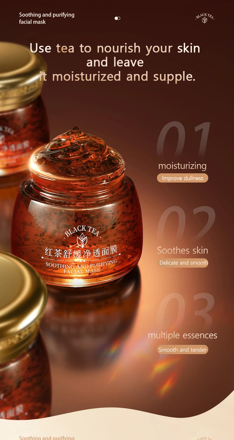FONCE red Tea soothing and moisturizing facial mask, tea fragrance ,Improve facial condition,Jelly texture，skin care cream 120g