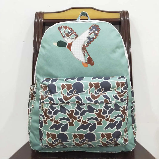 Wholesale Baby Boy Girl Backpack Army Green Camo Duck Print Daypack Toddler Children Outdoor Portable Kids Boutique School Bag