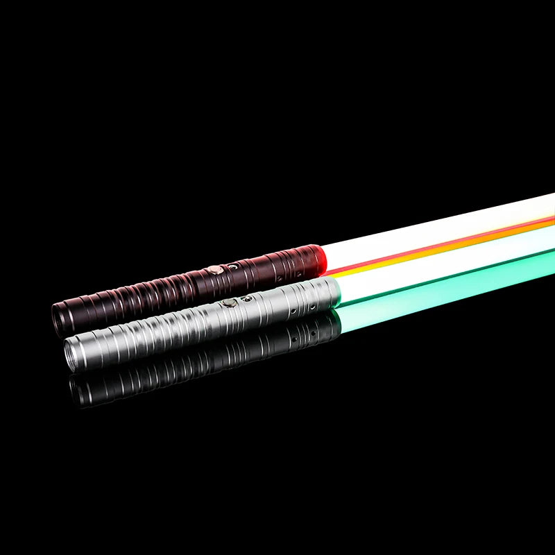 RGB Metal Lightsaber Dueling Smooth Swing Laser Sword Sabre De Luz 16 Color Changing 16 Sounds FOC Rave Weapon Flashing Toy