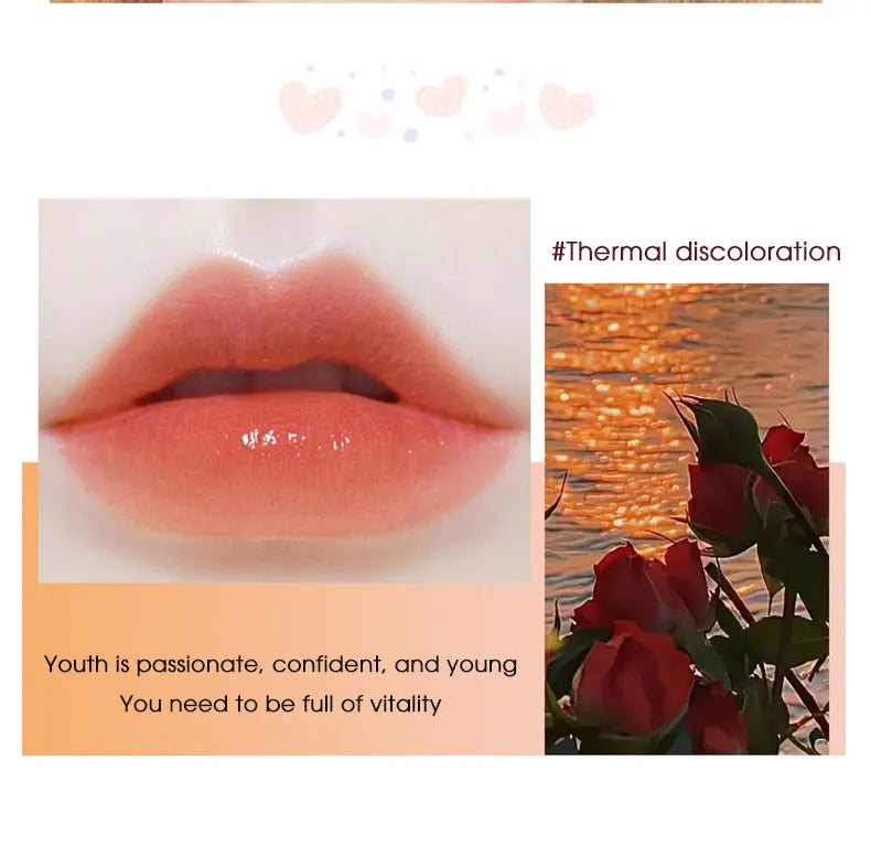 Jelly color-changing lipstick, warm and long-lasting, moisturizing and not easy to stick to the cup of flower lip balm